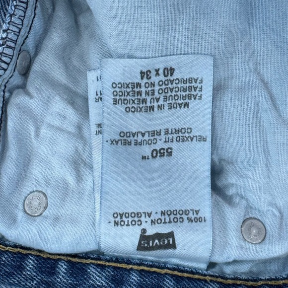 Vintage Levi's Mens 550 Relaxed Fit Jeans‎ 40x34 Light Wash Denim Classic Y2K - Picture 4 of 11